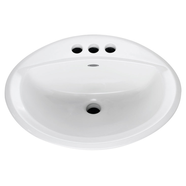 American Standard Aqualyn Ceramic Oval DropIn Bathroom Sink with